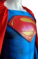 Superman Printed Spandex Lycra Costume with Chest Symbol and Red Cape