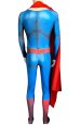 Superman Printed Spandex Lycra Costume with Chest Symbol and Red Cape