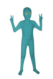 Teal Open Eyes Kids Zentai Suit