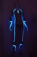 Tron Costume | White and Dark Grey Glow in Dark Spandex Lycra Catsuit