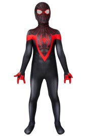 Ultimate Spider-Man PS5 Miles Morales Printed Spandex Lycra Costume for Kid
