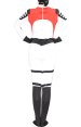 White and Red Captain Spandex Lycra Cosplay Zentai Suit