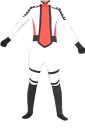 White and Red Captain Spandex Lycra Cosplay Zentai Suit