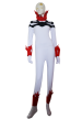 White and Red Flame Spandex Lycra Superhero Custome