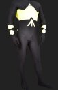 Yellow and Black Spandex Lycra Super Hero Catsuit