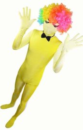 Yellow Gradient Spandex Lycra Zentai Suit with Spider Eyes