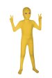 Yellow Open Eyes Kids Zentai Suit