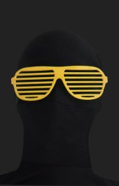Yellow Shutter Shades Zentai Suit Sunglasses