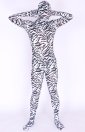 Zebra Lycra Spandex Full Body Zentai Suit