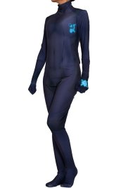 Zero Suit Samus Black Printed Spandex Lycra Bodysuit