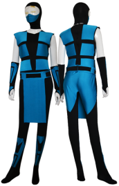Zub Zero Costume | Blue and Black Spandex Lycra Catsuit
